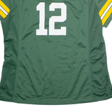 NIKE Green Bay Packers Home #12 Rodgers Womens Jersey Green USA V-Neck XL