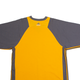 ADIDAS Mens T-Shirt Yellow 90s V-Neck L