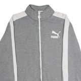 PUMA Mens Track Jacket Grey Jersey M