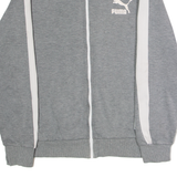 PUMA Mens Track Jacket Grey Jersey M