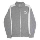 PUMA Mens Track Jacket Grey Jersey M