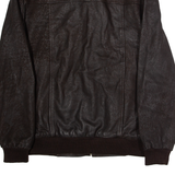 Mens Motorcycle Jacket Brown Leather XL