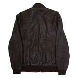 Mens Motorcycle Jacket Brown Leather XL