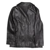 ROISIN DESIGNS Womens Trench Jacket Black Leather UK 14