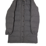 MORGAN Womens Puffer Coat Grey Wool Hooded S