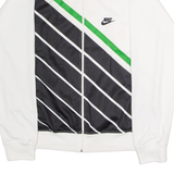 NIKE Mens Track Jacket White Striped M