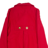 JUICY COUTURE Womens Overcoat Coat Red Wool M
