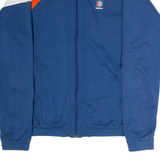 REEBOK Mens Track Jacket Blue Colourblock S