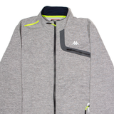 KAPPA Mens Track Jacket Grey Jersey L