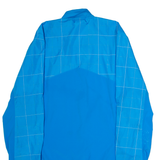 ADIDAS Mens Rain Jacket Blue Check M