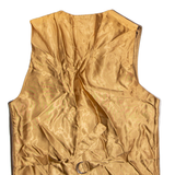 GAVIN BROWN Womens Blazer Waistcoat Brown Leather UK 10