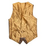 GAVIN BROWN Womens Blazer Waistcoat Brown Leather UK 10