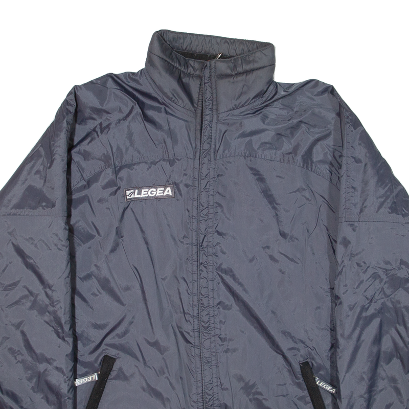 LEGEA Fleece Lined Mens Jacket Blue S