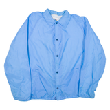 WEATHER BREAKER Mens Coach Jacket Blue Nylon 90s L