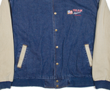 THREE RIVERS Green Bay Mens Bomber Jacket Blue USA XL