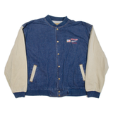 THREE RIVERS Green Bay Mens Bomber Jacket Blue USA XL