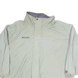 COLUMBIA Mens Rain Coat Green 2XL