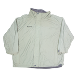 COLUMBIA Mens Rain Coat Green 2XL