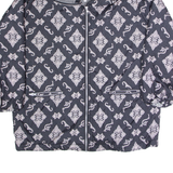 SPEEDWAY Womens Coat Black Crazy Pattern S