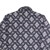 SPEEDWAY Womens Coat Black Crazy Pattern S