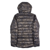 THE NORTH FACE Womens Puffer Coat Black Nylon Hooded Polka Dot M