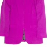 MARGHI Womens Overcoat Jacket Purple Wool M
