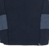 NAUTICA Mens Jumper Blue 1/4 Zip Tight Knit 2XL