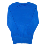 REISS Womens Jumper Blue Tight Knit 3/4 Sleeve M