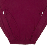 REISS Mens Jumper Maroon Tight Knit Wool 2XL