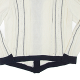 TALBOTS Womens Cardigan Cream Tight Knit L