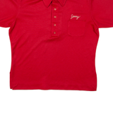 KING LOUIE Womens Polo Shirt Red 90s M
