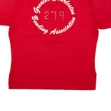 KING LOUIE Womens Polo Shirt Red 90s M