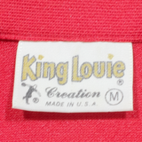 KING LOUIE Womens Polo Shirt Red 90s M