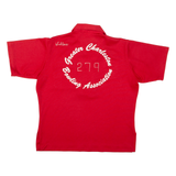 KING LOUIE Womens Polo Shirt Red 90s M