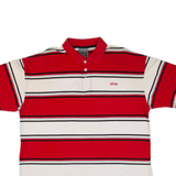 AVIREX Mens Polo Shirt Red Striped XL