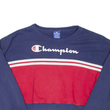 CHAMPION Cropped Womens Sweatshirt Blue M