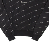 CHAMPION All Over Print Womens Sweatshirt Black M