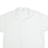 Womens Blouse White V-Neck L