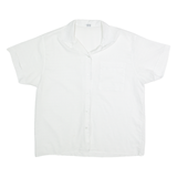 Womens Blouse White V-Neck L