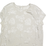 Womens Printed Top Grey Sleeveless Floral L