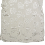 Womens Printed Top Grey Sleeveless Floral L