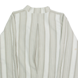 HAMMER Womens Printed Blouse Grey Long Sleeve Striped L