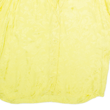 Womens Top Yellow V-Neck Sleeveless Viscose Floral M