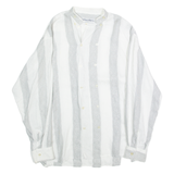 CHARLES VILLIERS Womens Printed Shirt White Long Sleeve Striped XL