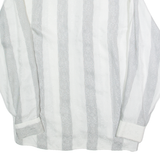 CHARLES VILLIERS Womens Printed Shirt White Long Sleeve Striped XL