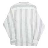 CHARLES VILLIERS Womens Printed Shirt White Long Sleeve Striped XL