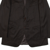CANALI Mens Blazer Jacket Brown Knit Wool XL