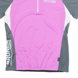 BRUNEX 1/4 Zip Womens Polo Shirt Pink XL