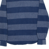 LEVI'S Mens Polo Shirt Blue Striped Long Sleeve L