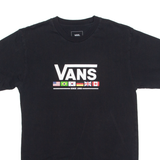 VANS Mens T-Shirt Black Crew Neck S